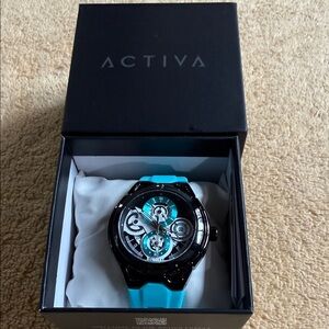 Ativa Black and Blue Men's Watch